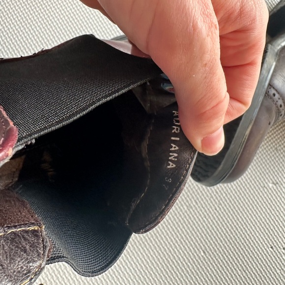 Biotime Adrianna Brown Leather Ankle Boots size 37 - Picture 11 of 12